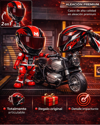 Mini Casco Moto Pro 2-en-1